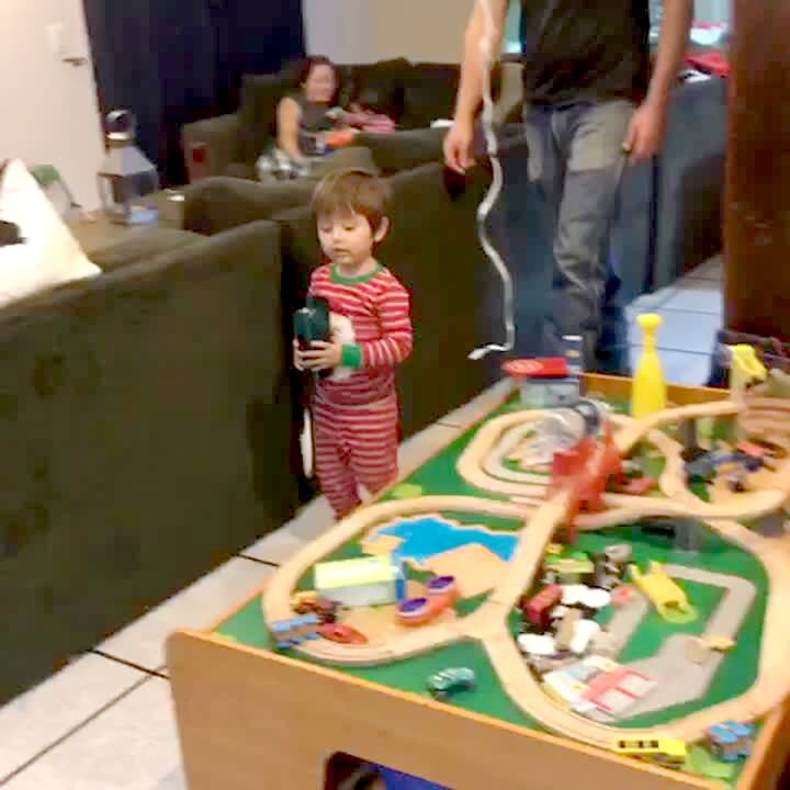 Video thumbnail showing: A tot boy slips and spills his glass of milk.